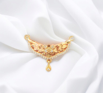 SAPNAPALACE MICRO GOLD PLATED AD DIMOND DESIGNER PENDANT Gold-plated Brass Pendant