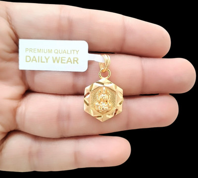 DIVS FASHION LAXMIJI PENDANT WITH HEXA SHAPED Gold-plated Brass Pendant Set