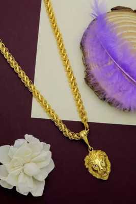 BHASHIMI 1 gram Pendant set With chain “20” Inches for man and boy New design new year Gold-plated Plated Copper Chain Set