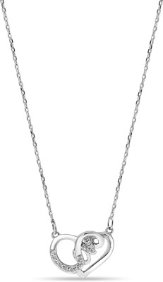 Zarkan Rhodium Silver Pendant Set