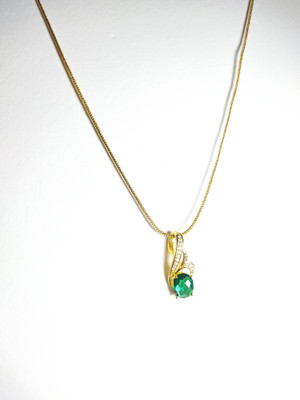 GR FASHIONS Rhodium Cubic Zirconia Brass