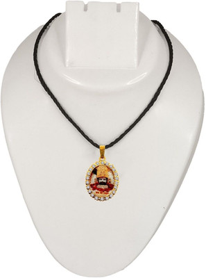 Diivine Hindu Golden Nug Lord Jai Shree Baba Khatu Shyam Barbarika Ji Pendant Necklace Dori Gold-plated Metal Locket