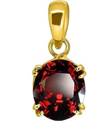 APSLOOSE 7.25 Ratti 6.40 Crt Natural Gomed Pendant Hessonite Astrological Gold-plated Garnet Brass Pendant