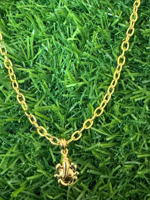 Jagsun Ganesh ji with golden chain for men and women / girls and boys Gold-plated Stainless Steel Pendant Set