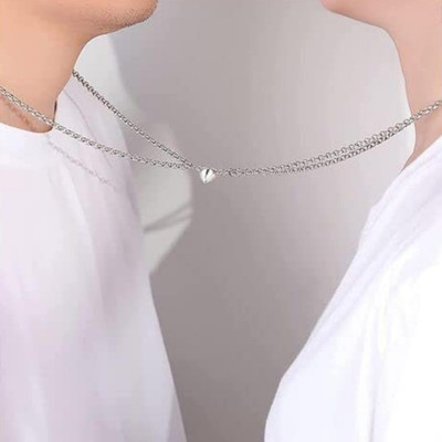 JS Enterprises Rhodium Stainless Steel Pendant Set