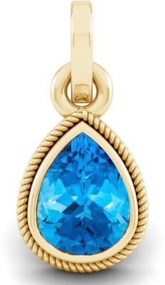 LMDLACHAMA 10.Ratti / 9.00 Carat Natural Blue Topaz Gemstone Pendant For Women And Girls Gold-plated Metal Pendant