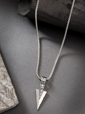 NVR Silver Stainless Steel Pendant Set
