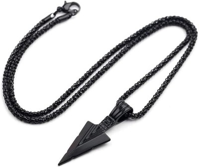 Teeragaj C 750_RR JSE-black arrow 69_79 Black Silver Stone Pendant Set