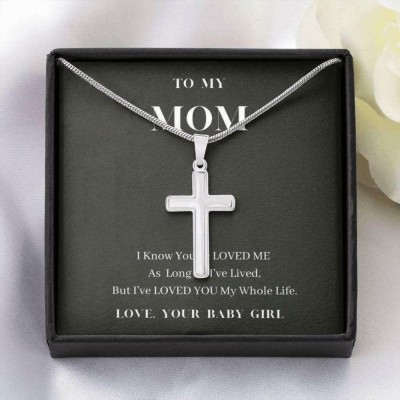 Rakva Gift Mom, Love You My Whole Life, Momâ€™s Birthday Gift From Daughter Cubic Zirconia Sterling Silver Pendant Set