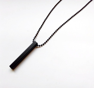 m a enterprises Black Verticle Bar Pendant Alloy Pendant Set