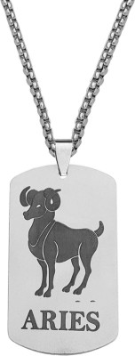 Sullery Dog Tag Astrology Jewelry Zodiac Charm Pendant Sterling Silver Stainless Steel Pendant