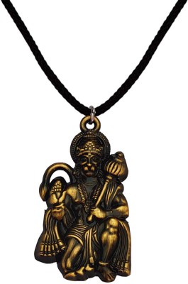 M Men Style Hindu Lord Bajrangbali Hanuman idol Monkey God of Devotion NecklaceChain Rhodium Zinc, Metal Pendant