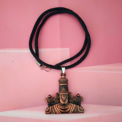 M Men Style Religious Lord Venkateswar Maha vishnu Tirupati Balaji Pendant Necklace Rhodium Zinc, Metal Pendant