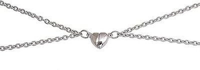 Diivine Hindu Heart Magnets Couples Premium Chain Pendant Necklace Magnetic Balls for couple Stainless Steel Pendant