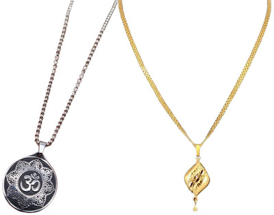 HEM RUPA Exquisite Locket and Chain Designs for Men, Boys, Women and Girls Gold-plated Metal, Metal Locket Set