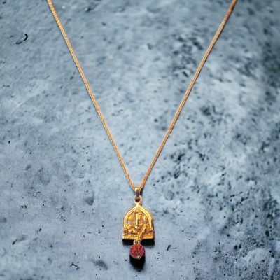 Tanusha Jewels Gold Plated Pendent Set ( Pack of 1 chain & Pendant) Gold-plated Brass Pendant Set