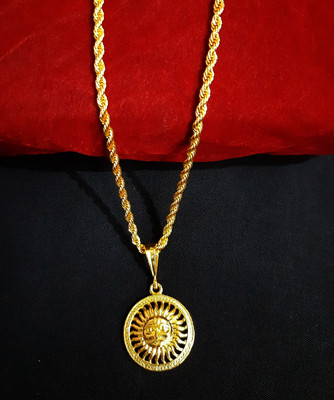 D D FASHION Suryanarayan GOLDEN & Rasha Chain Gold-plated Diamond Alloy Pendant Set
