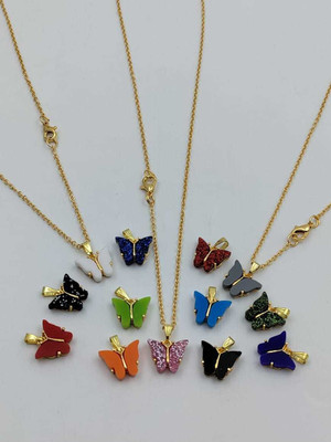 EKTASALESS Gold-plated Crystal Brass Locket Set