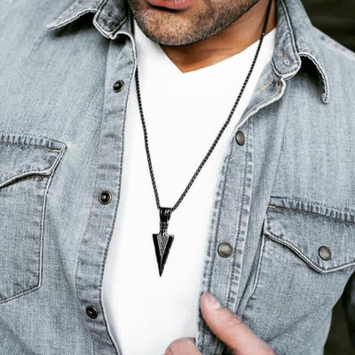 VIANSH Arrow Pendant for Men and Boys Stylish Biker/Party Wear Stainless Pendant Set Silver Stainless Steel, Alloy Pendant Set
