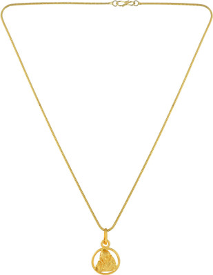 Admier gold plated God Shree Sai Baba/Satya Sai Baba Pendant For Good Wealth & Health Gold-plated Brass Pendant