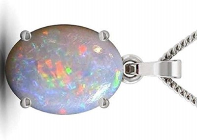 KUSHMIWAL GEMS 9.25 Ratti 8.00 Crt Natural Opal ASHTdhatu Pendant Opal Original Certified/ Silver Opal Brass Pendant