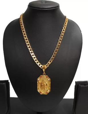 Chabhavi 1 gram Pendant set With chain “20” Inches for man and boy New design new year Gold-plated Plated Copper Chain Set