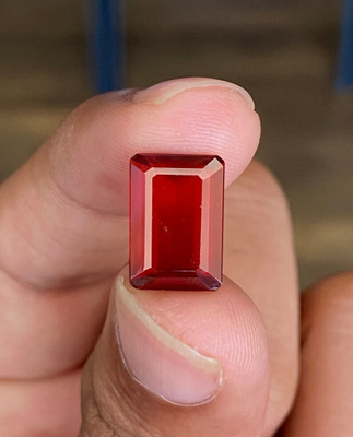 SIDHGEMS 11.25 Ratti 10.05 Crt Natural A+ Quality Manik Ruby Red Stone Original Certified Ruby Stone