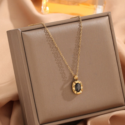 MYKI Antique pendant For women & girls Gold-plated Cubic Zirconia Stainless Steel Pendant
