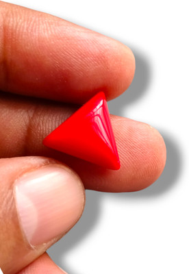 Vanishree World Natural Red Coral Stone Italian Moonga Triangle Shape 4.25 to 10.25 Ratti Coral Stone