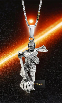 syrma Hanuman Pendant/Locket for Men and Women, Hanuman Bhagat Locket Silver Stainless Steel Locket
