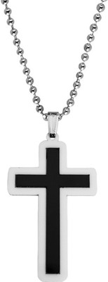 M Men Style Christian Jewelry Christian Crucifix Jesus Cross Blessing Prayer SPn2022325 Sterling Silver Acrylic Pendant