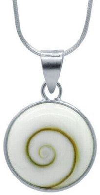Ceylonmine01 Gomti Chakra Stone Pendant Original Astro-Spiritual Stone for Men & Women Silver Crystal Stone Pendant