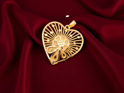 Pretty Queen Forming Plated Big Size Floral Pendant/Dollar For Chains For Women/Girls,1 Gram Gold-plated Copper, Brass Pendant