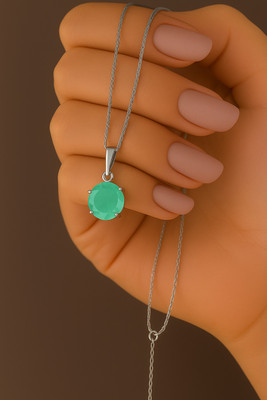 DIVINOOR Trendy Pendant Necklace for Women – Party & Casual Use Silver Cubic Zirconia Stone Pendant