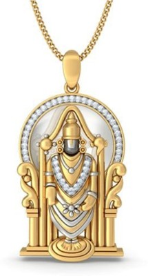 ROMANCHY Pure 92.5 Sterling Silver Divine Tirupati Balaji Pendant for Boys Girls, Men Gold-plated Stone Pendant