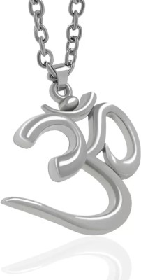 SILVOSWAN Om Pendant with Silver Chain for Men & Women Stainless Steel Pendant