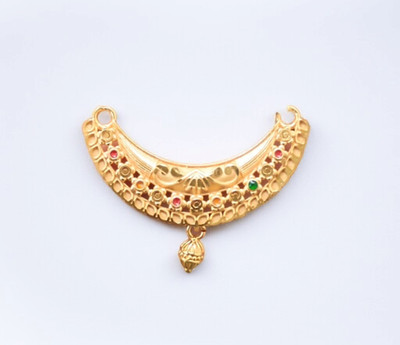 SAPNAPALACE Micro Gold Mangalsutra Meenakari Pendant Gold-plated Brass Pendant