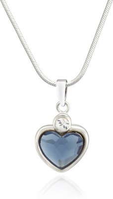 mahi Heart Rhodium Brass, Alloy Pendant