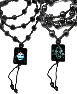 Dynamic Retail Global Mahakal Locket Cotton Dori Pendant Set Shiva Mahadev Mala Shankar Onyx pd38 Crystal Locket Set