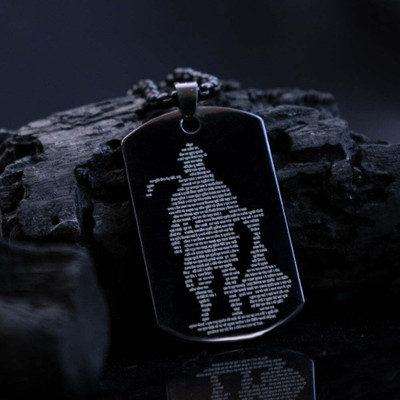 syrma Hanuman Chalisa Pendant/Locket for Men and Women, Evil Protector Hanuman Locket Black Silver Stainless Steel Locket