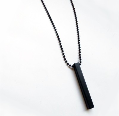 Animated F 119_JS z black bar Stone Pendant Set