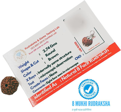 Bondwal Trendz Genuine & Real 8 Mukhi/Eight Faced indonesian Rudraksha Pendant For Unisex Wood Pendant