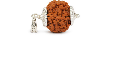 GEMSMANTRA 5 Mukhi Rudraksha Bead With Pendant Regular Nepali Natural & Lab Certified Wood