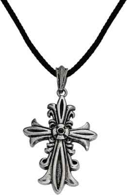 Shiv Jagdamba Biker Jewellery Religious Lord Jesus Cross Pendant Necklace Rhodium Zinc, Metal Pendant