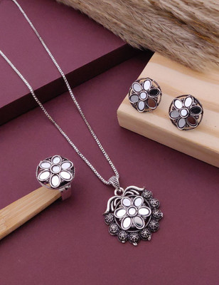 SHIVAY FASHION HUB Alloy Gold-plated Silver Jewellery Set(Pack of 1)