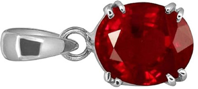 KUSHMIWAL GEMS 7.25 Ratti 6.25 Crt A+ Quality Natural Ruby Manik Ashtadhatu Pendant Silver Ruby Brass Pendant KUSHMIWAL GEMS 7.25 Ratti 6.25 Crt A+ Quality Natural Ruby Manik Ashtadhatu Pendant Silver Ruby Brass Pendant