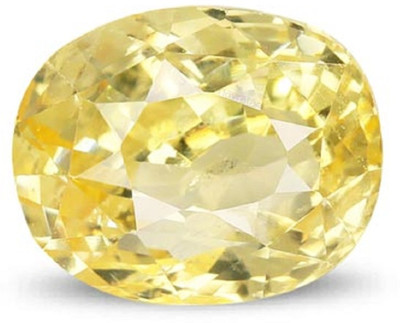 kirti sales 8.25 Ratti Yellow Sapphire Pukhraj Stone Original Certified Natural Gemstone Sapphire Stone