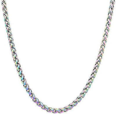 riseabove Necklace Multicolor Chain for Boys and Men Gold-plated Stainless Steel