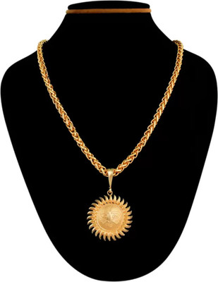 Hosamavi 1 gram High Quality Indian Polished “20” Inches Gold Chain for Men and boy Gold-plated Plated Alloy Chain