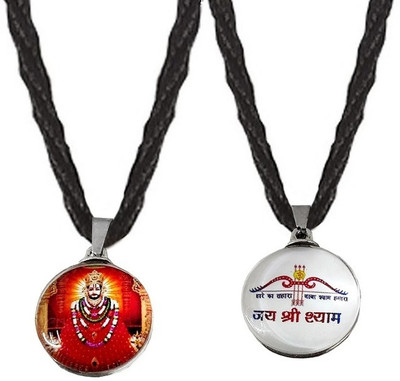 Malas Collection Pack Of 2 JAR0535-02 Big Jai Shri Baba Khatu Shyam/Barbarika Ji Pendant Locket Plastic Pendant Set